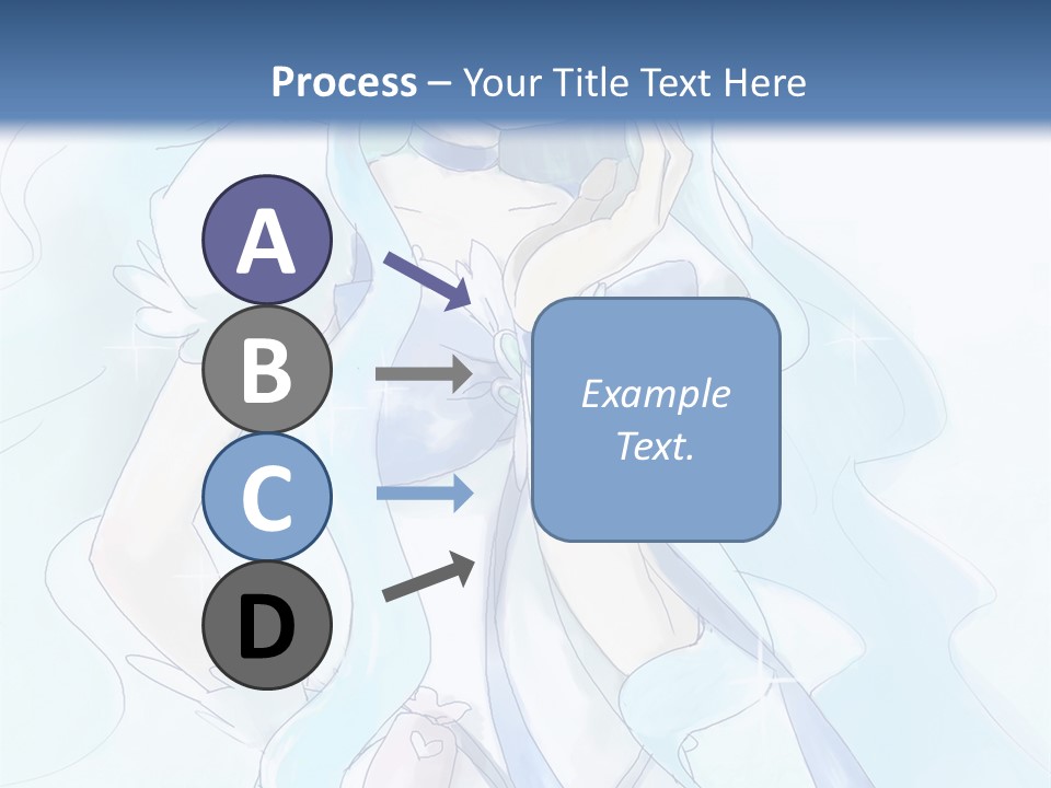 A Girl With Blue Hair Is Standing In Front Of A Blue Background PowerPoint Template