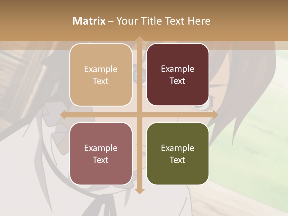 A Anime Character With Blue Eyes And Brown Hair PowerPoint Template