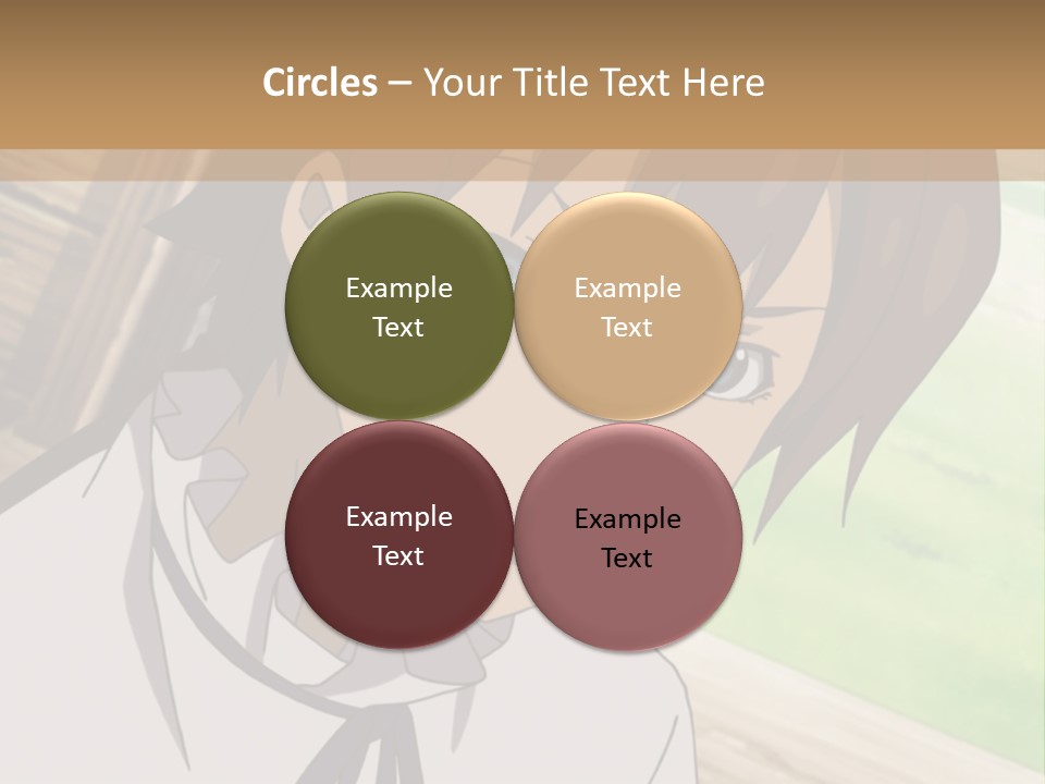 A Anime Character With Blue Eyes And Brown Hair PowerPoint Template