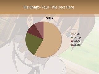 A Anime Character With Blue Eyes And Brown Hair PowerPoint Template