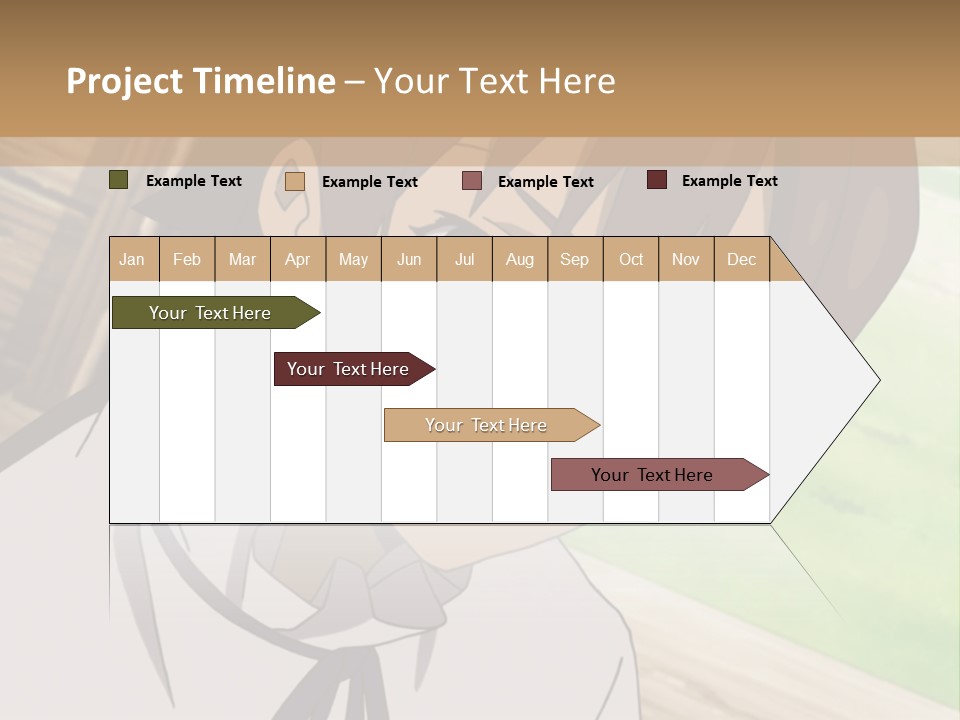 A Anime Character With Blue Eyes And Brown Hair PowerPoint Template