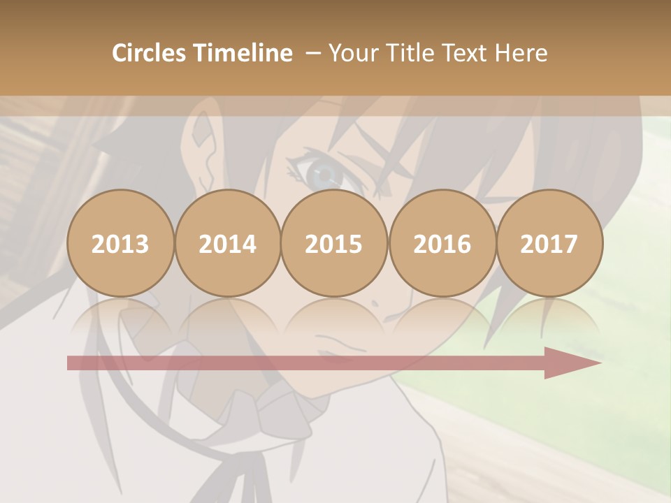 A Anime Character With Blue Eyes And Brown Hair PowerPoint Template