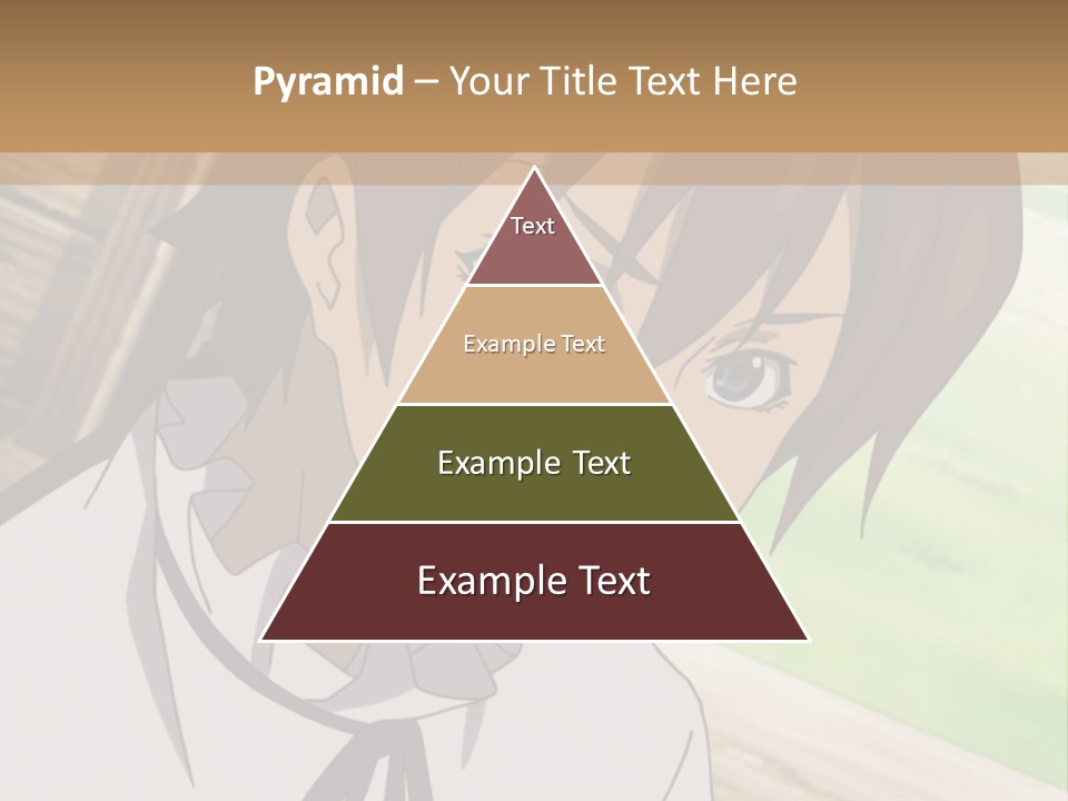A Anime Character With Blue Eyes And Brown Hair PowerPoint Template