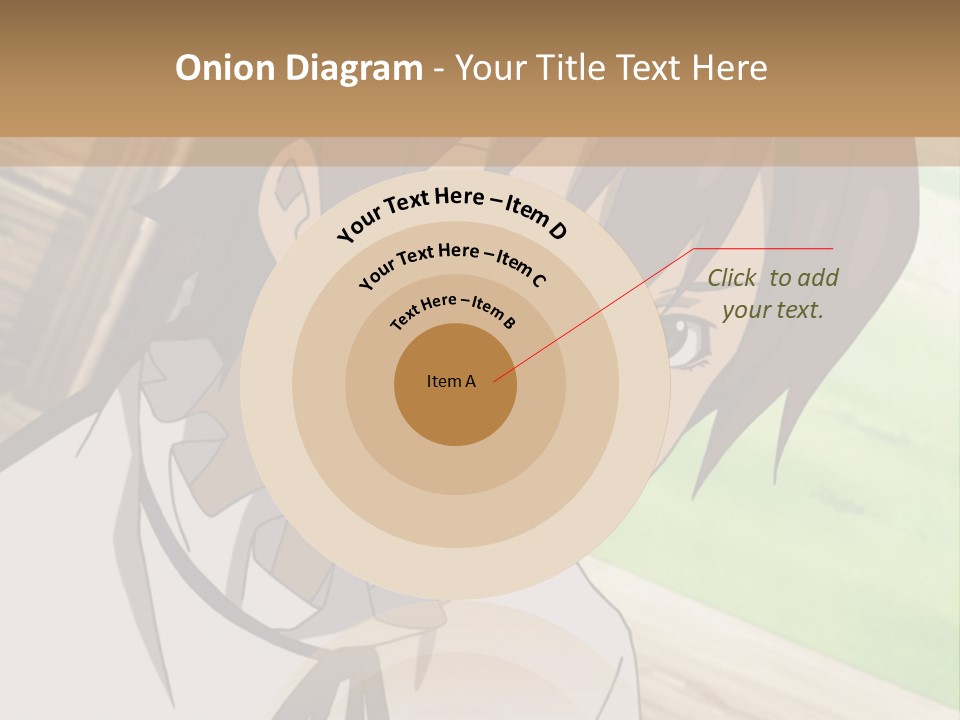 A Anime Character With Blue Eyes And Brown Hair PowerPoint Template