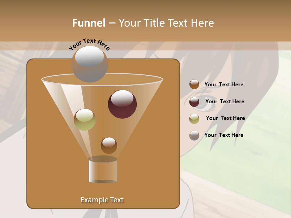 A Anime Character With Blue Eyes And Brown Hair PowerPoint Template