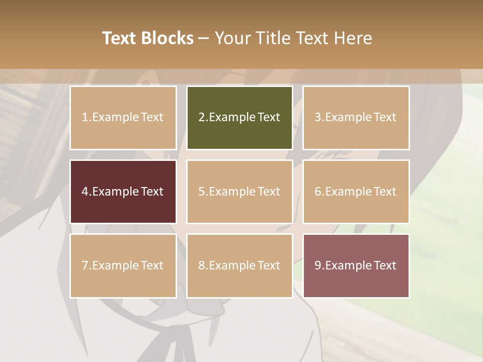 A Anime Character With Blue Eyes And Brown Hair PowerPoint Template