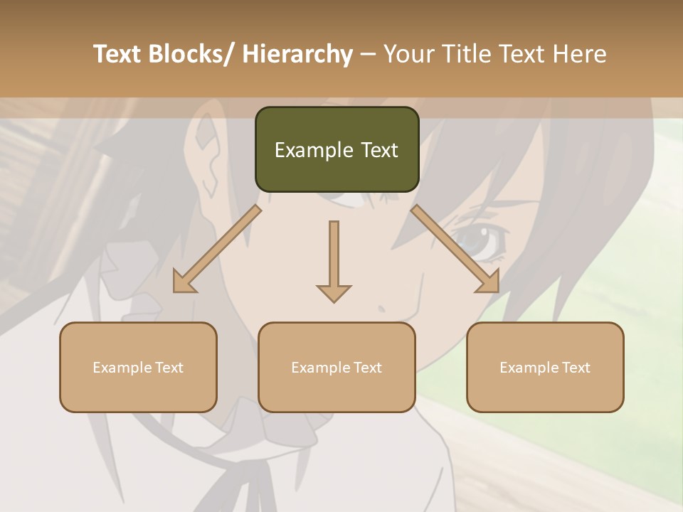 A Anime Character With Blue Eyes And Brown Hair PowerPoint Template