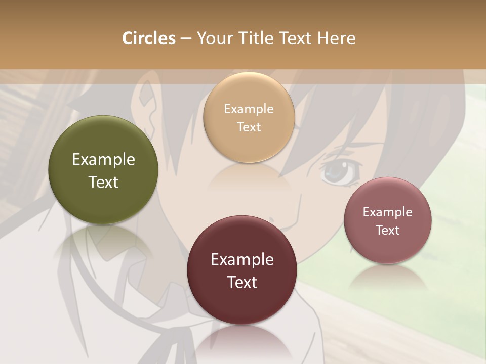 A Anime Character With Blue Eyes And Brown Hair PowerPoint Template
