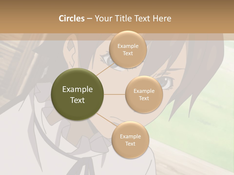 A Anime Character With Blue Eyes And Brown Hair PowerPoint Template