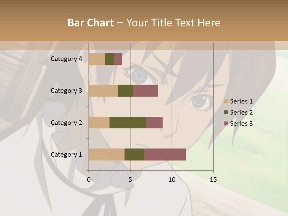 A Anime Character With Blue Eyes And Brown Hair PowerPoint Template