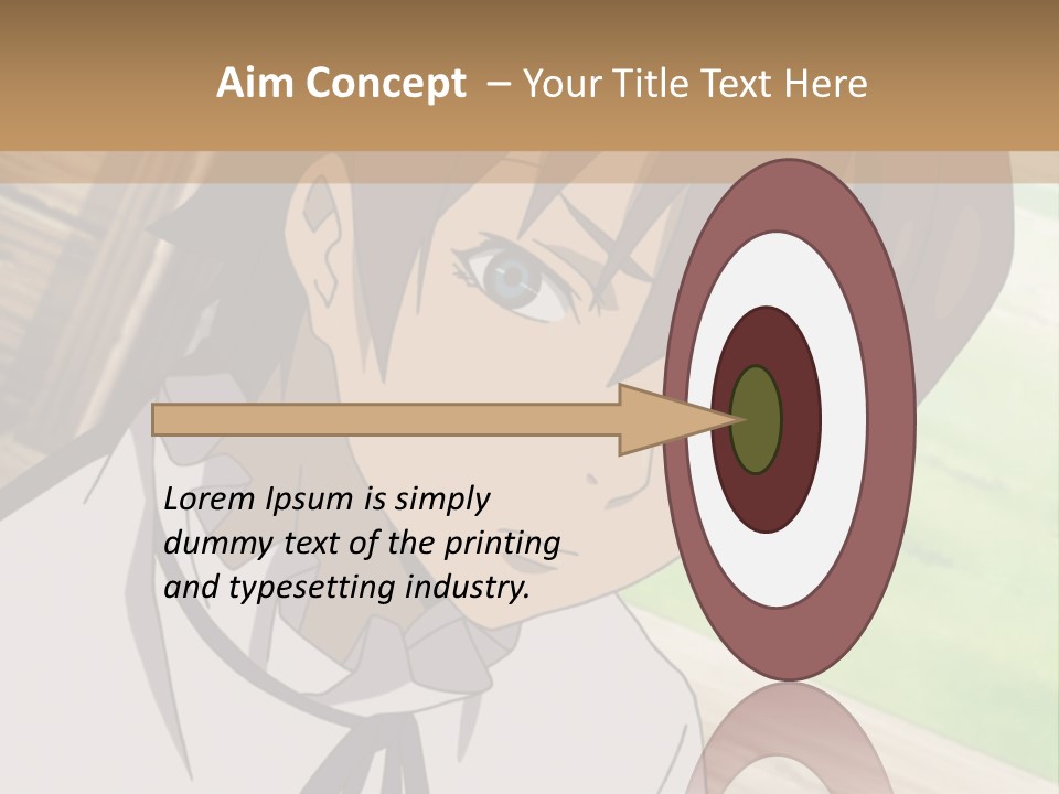 A Anime Character With Blue Eyes And Brown Hair PowerPoint Template