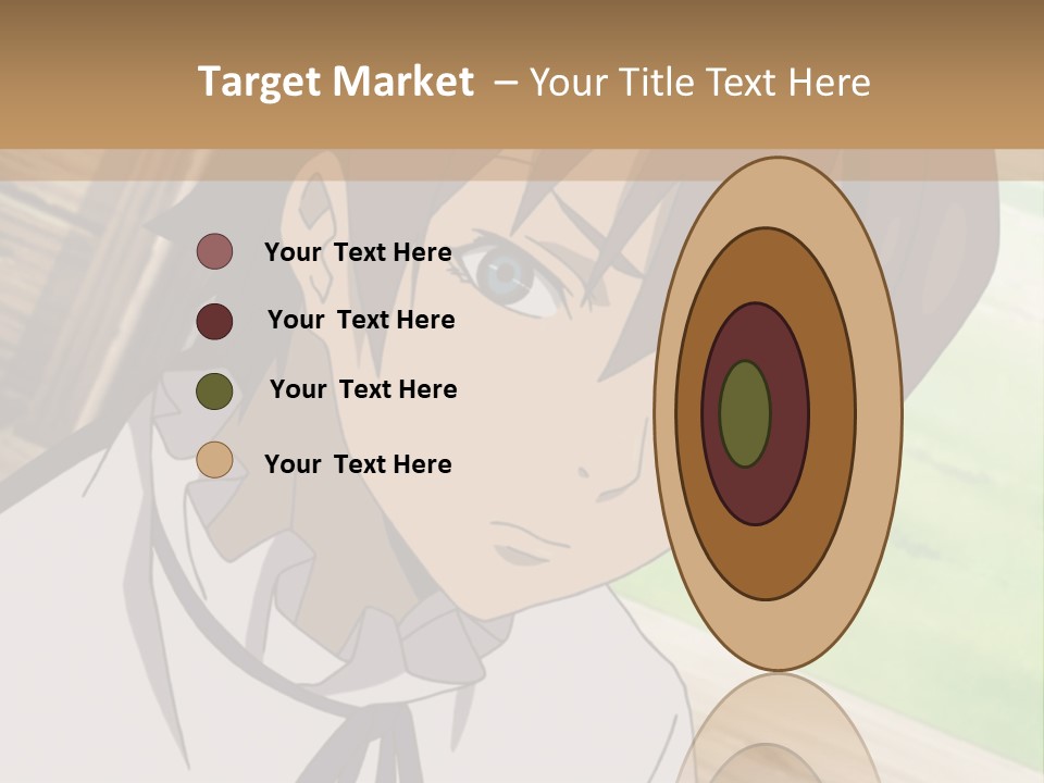 A Anime Character With Blue Eyes And Brown Hair PowerPoint Template