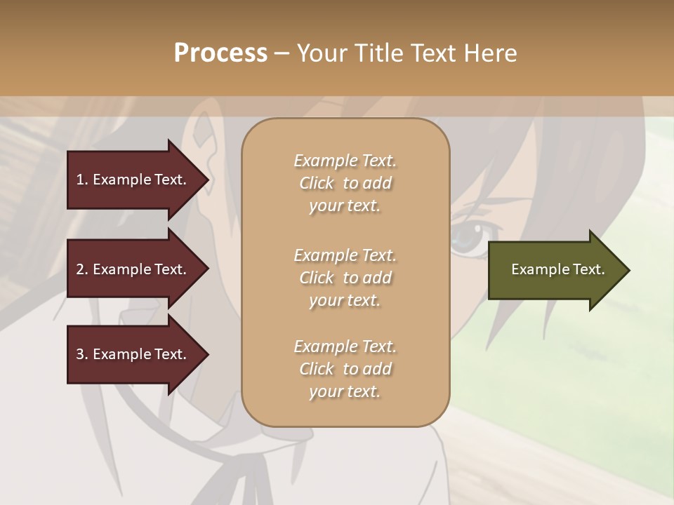 A Anime Character With Blue Eyes And Brown Hair PowerPoint Template
