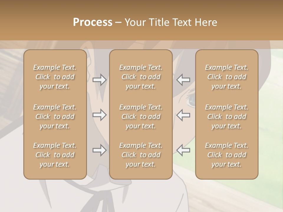 A Anime Character With Blue Eyes And Brown Hair PowerPoint Template