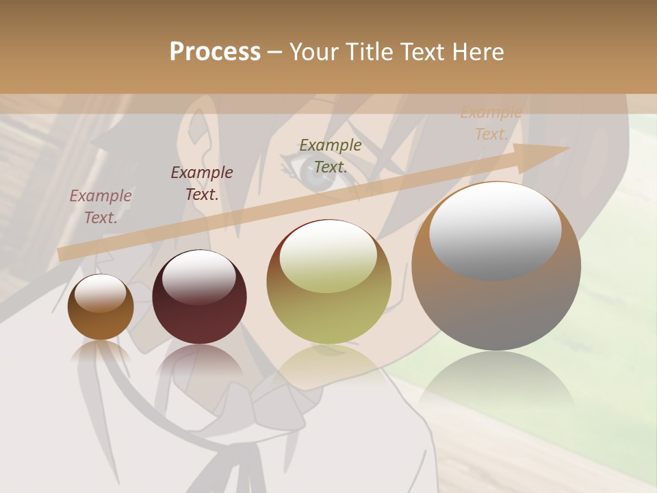 A Anime Character With Blue Eyes And Brown Hair PowerPoint Template