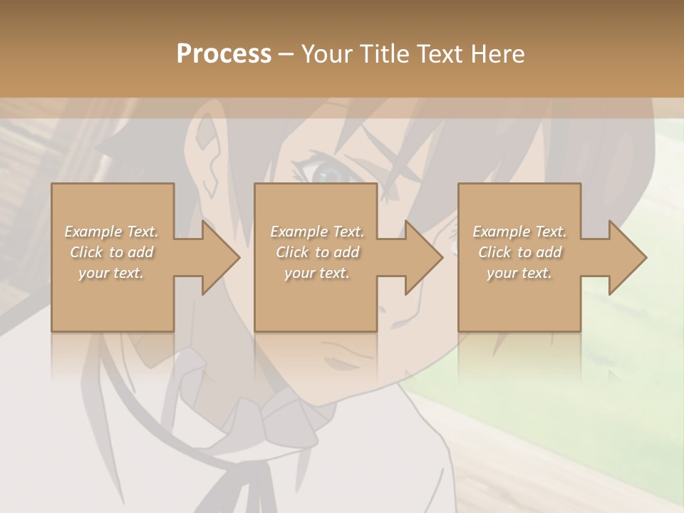 A Anime Character With Blue Eyes And Brown Hair PowerPoint Template