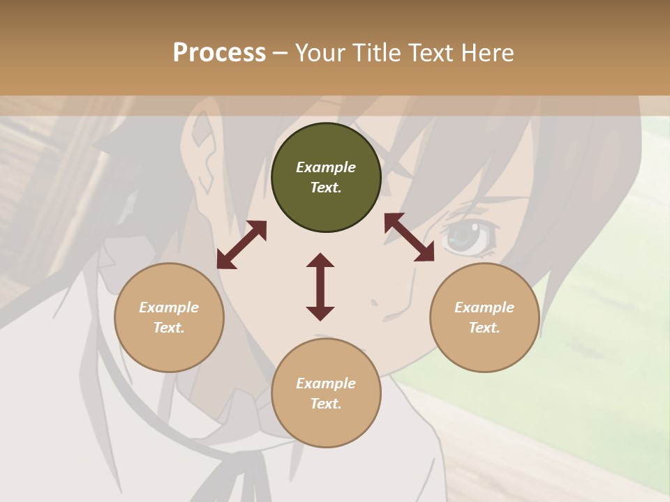 A Anime Character With Blue Eyes And Brown Hair PowerPoint Template