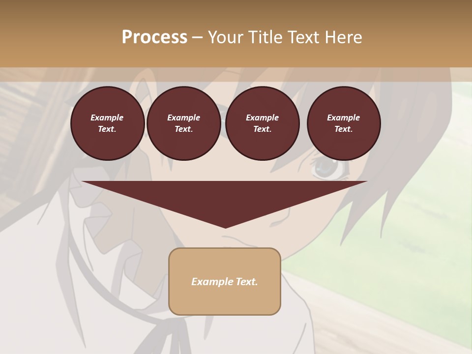 A Anime Character With Blue Eyes And Brown Hair PowerPoint Template