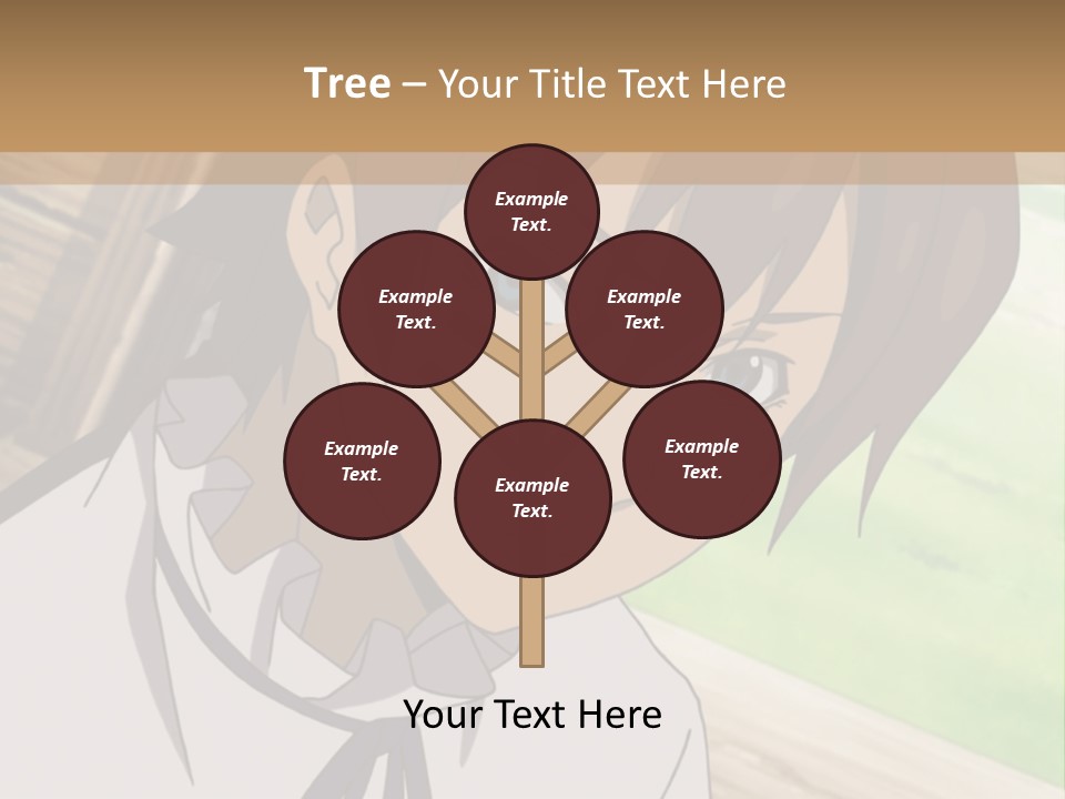 A Anime Character With Blue Eyes And Brown Hair PowerPoint Template