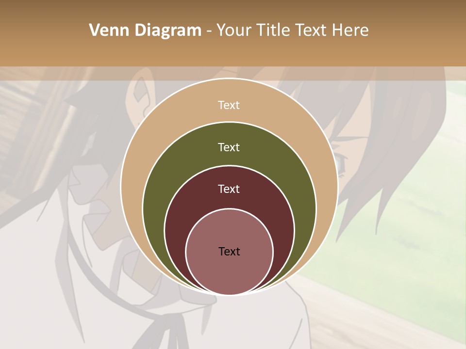 A Anime Character With Blue Eyes And Brown Hair PowerPoint Template