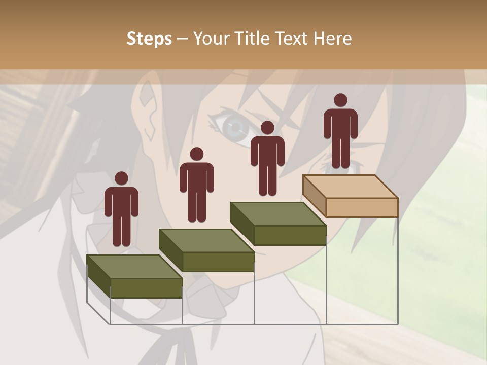 A Anime Character With Blue Eyes And Brown Hair PowerPoint Template
