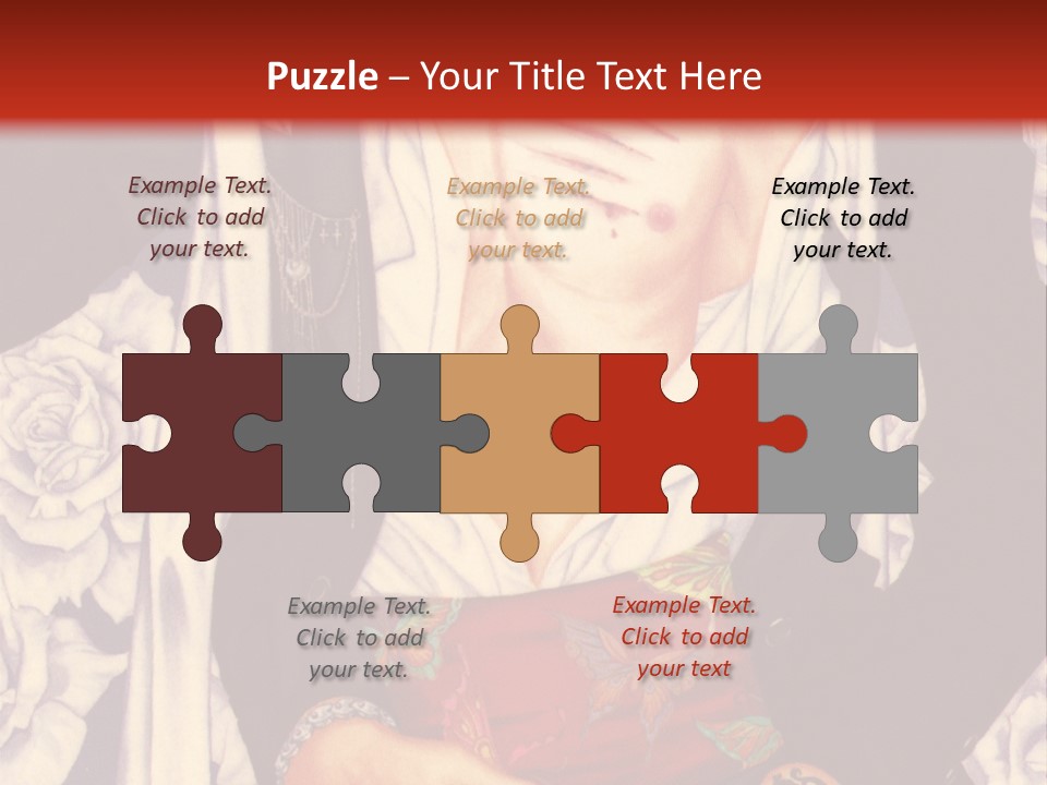 A Couple Of Anime Characters With A Red Background PowerPoint Template