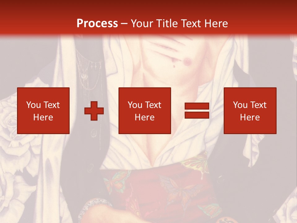 A Couple Of Anime Characters With A Red Background PowerPoint Template