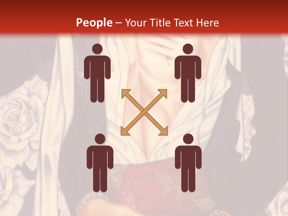 A Couple Of Anime Characters With A Red Background PowerPoint Template