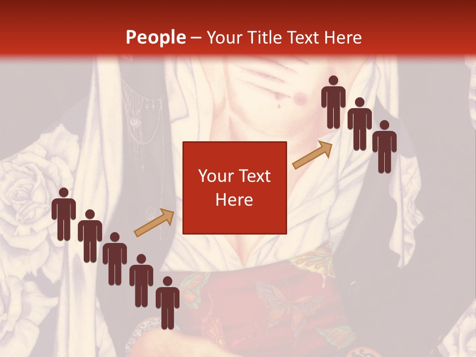 A Couple Of Anime Characters With A Red Background PowerPoint Template