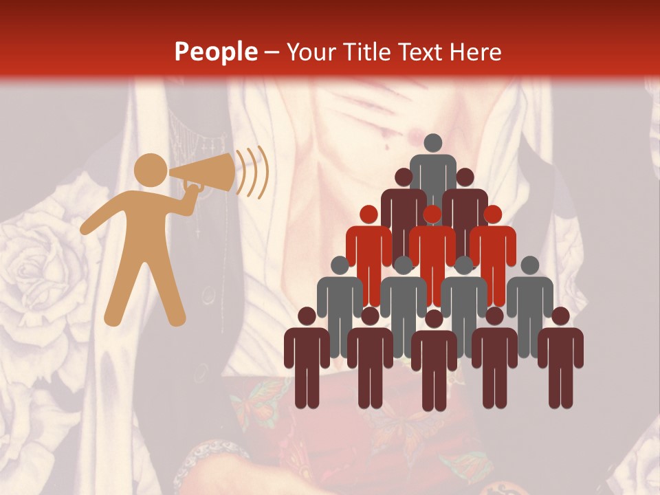 A Couple Of Anime Characters With A Red Background PowerPoint Template