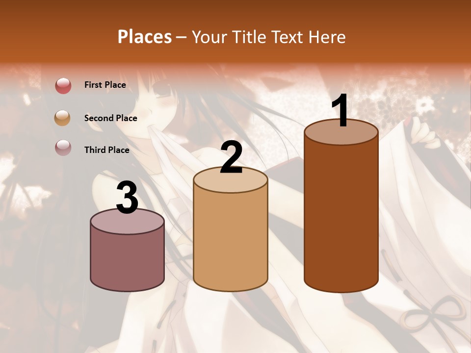 A Woman In A White Dress With Long Black Hair PowerPoint Template