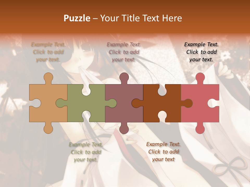 A Woman In A White Dress With Long Black Hair PowerPoint Template