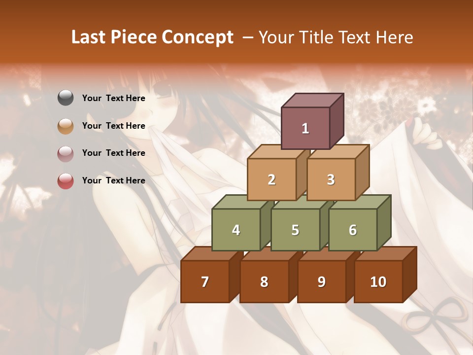 A Woman In A White Dress With Long Black Hair PowerPoint Template