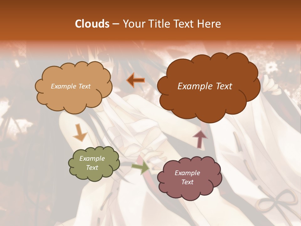 A Woman In A White Dress With Long Black Hair PowerPoint Template