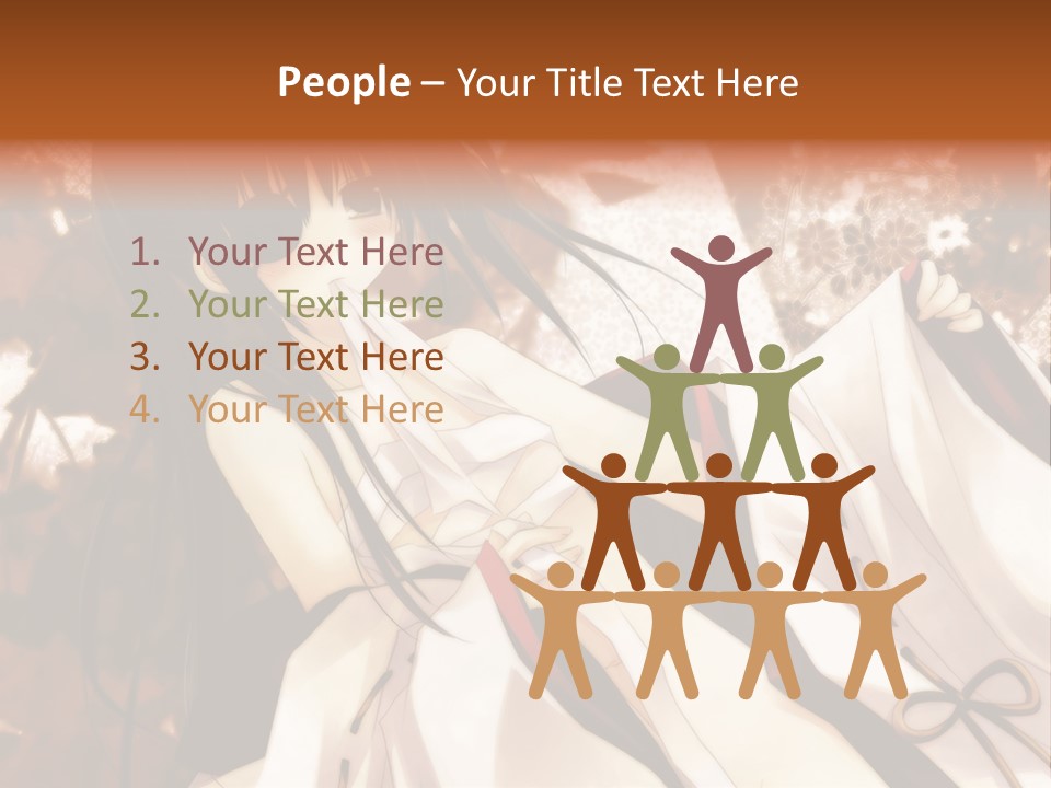 A Woman In A White Dress With Long Black Hair PowerPoint Template