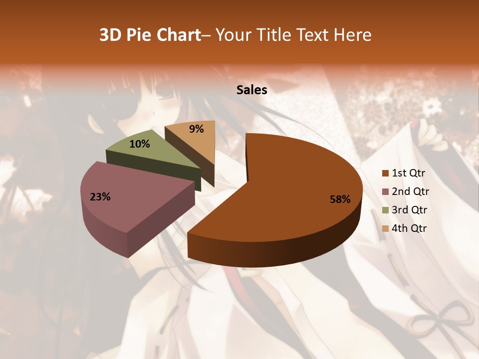 A Woman In A White Dress With Long Black Hair PowerPoint Template