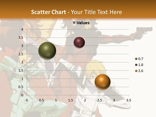 A Group Of Anime Characters With Guns In Their Hands PowerPoint Template