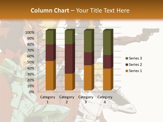 A Group Of Anime Characters With Guns In Their Hands PowerPoint Template