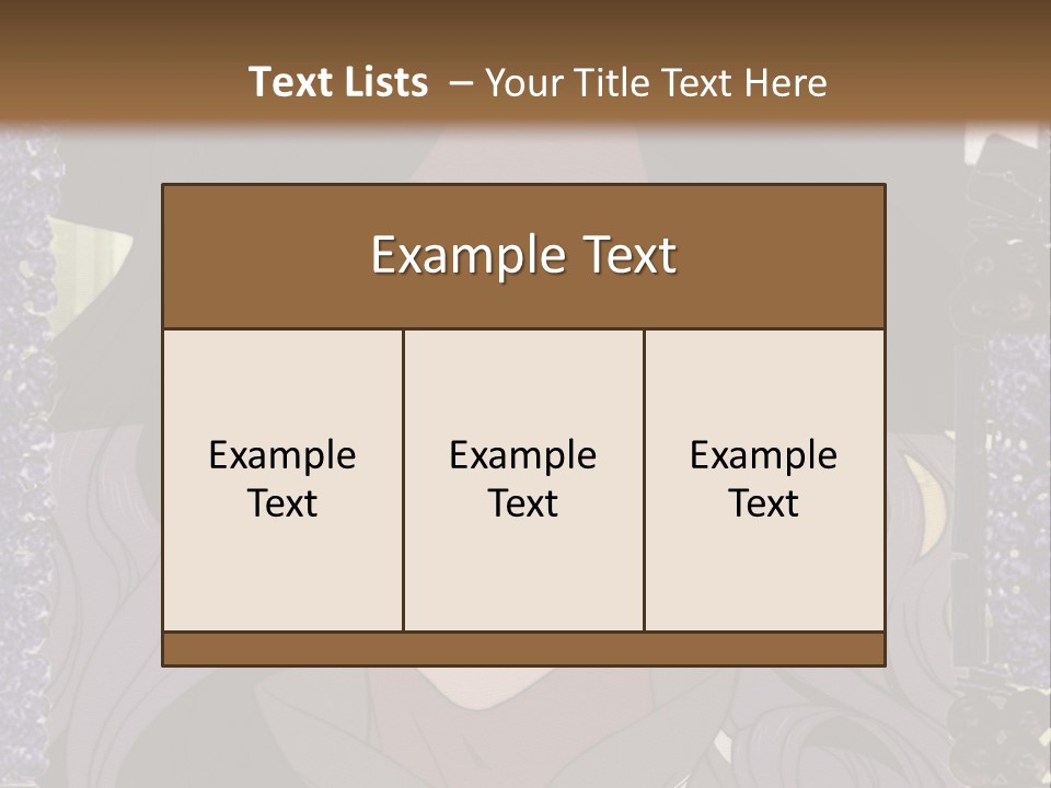 A Woman With Long Hair Wearing A Hat And Bow Tie PowerPoint Template