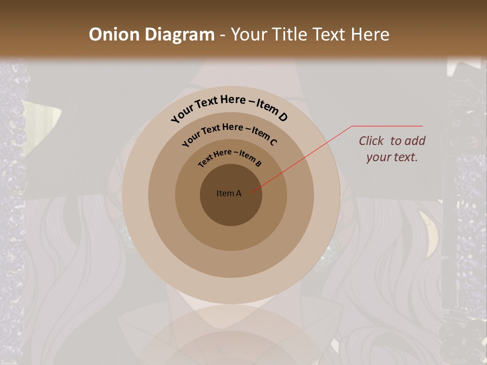 A Woman With Long Hair Wearing A Hat And Bow Tie PowerPoint Template