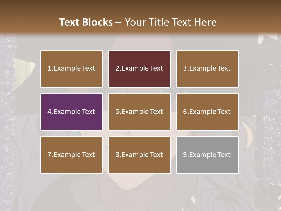 A Woman With Long Hair Wearing A Hat And Bow Tie PowerPoint Template