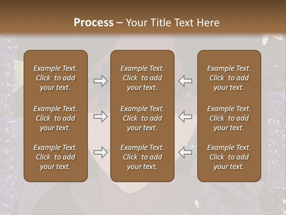 A Woman With Long Hair Wearing A Hat And Bow Tie PowerPoint Template