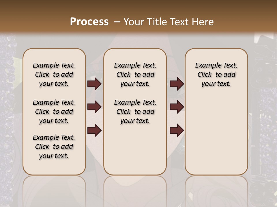 A Woman With Long Hair Wearing A Hat And Bow Tie PowerPoint Template