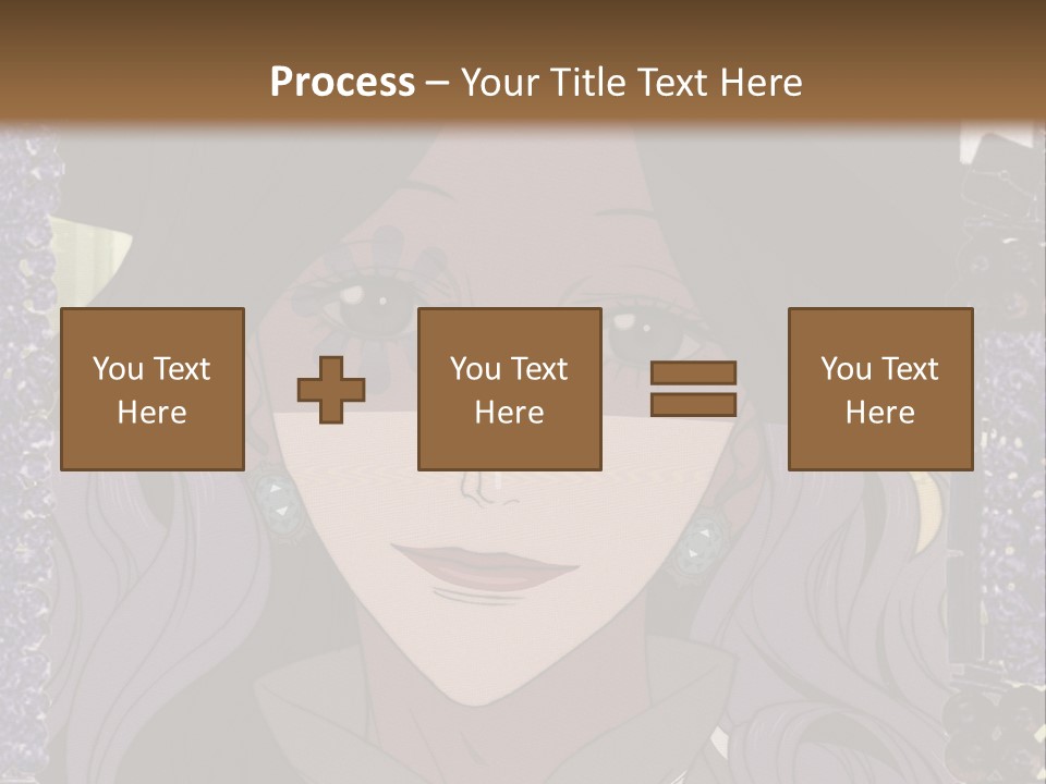 A Woman With Long Hair Wearing A Hat And Bow Tie PowerPoint Template