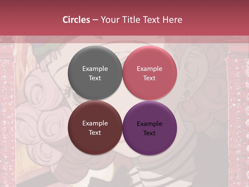 A Picture Of A Girl With Pink Hair And A Hat PowerPoint Template