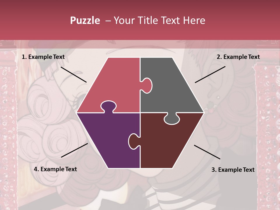 A Picture Of A Girl With Pink Hair And A Hat PowerPoint Template