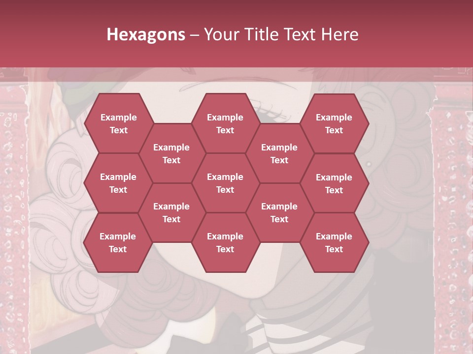 A Picture Of A Girl With Pink Hair And A Hat PowerPoint Template