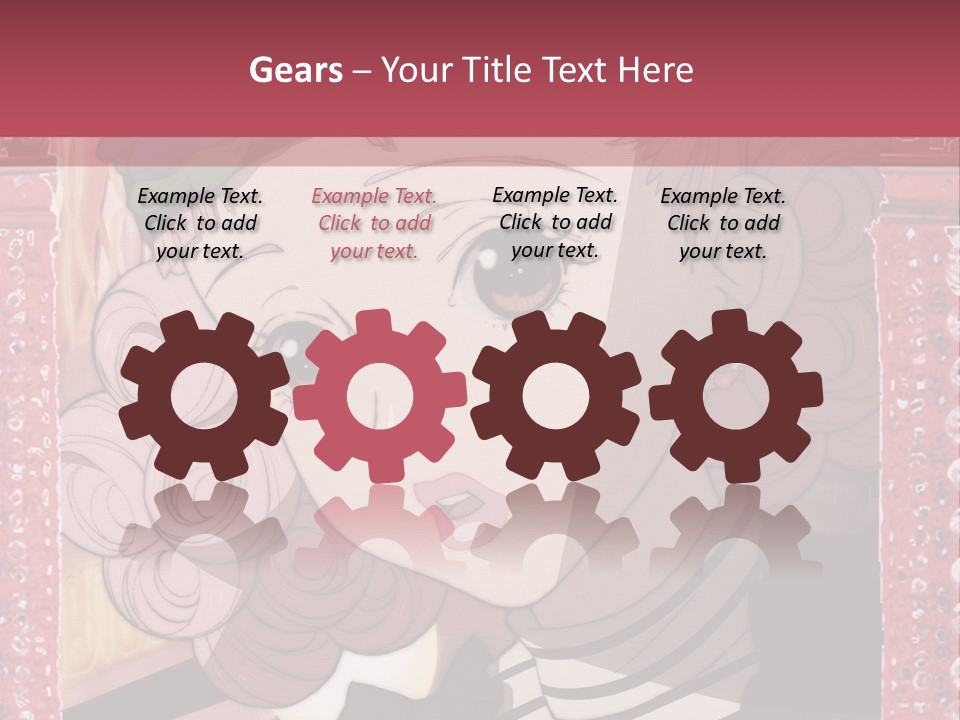 A Picture Of A Girl With Pink Hair And A Hat PowerPoint Template