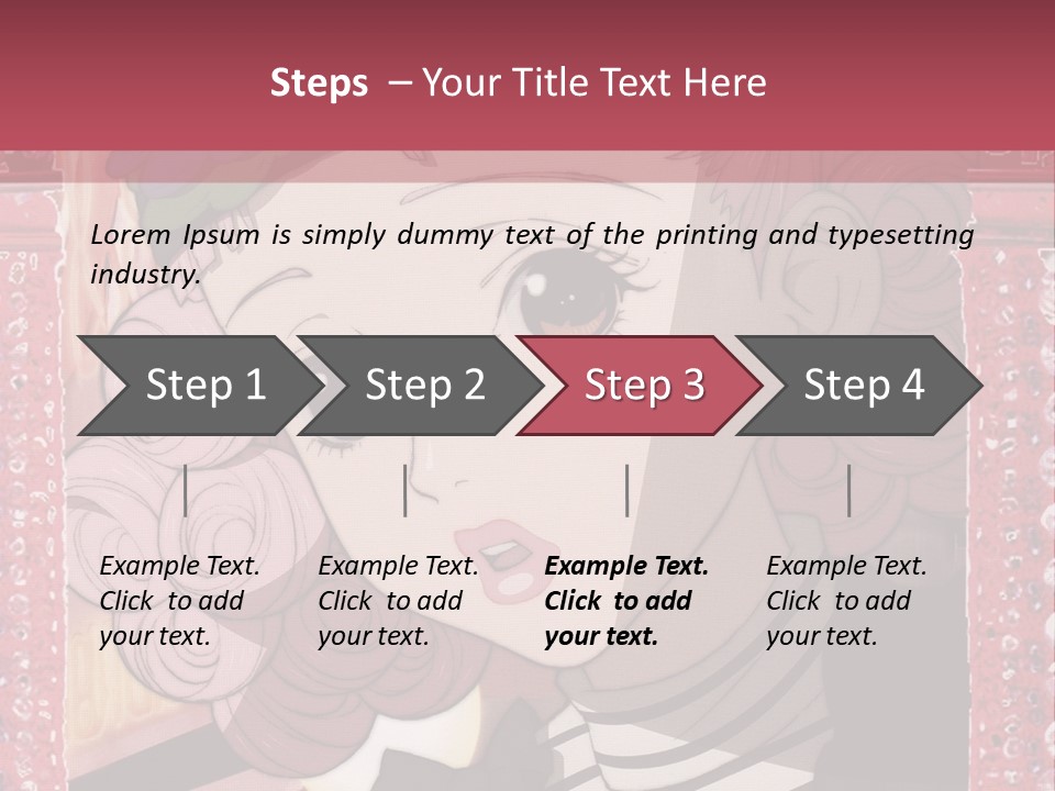 A Picture Of A Girl With Pink Hair And A Hat PowerPoint Template