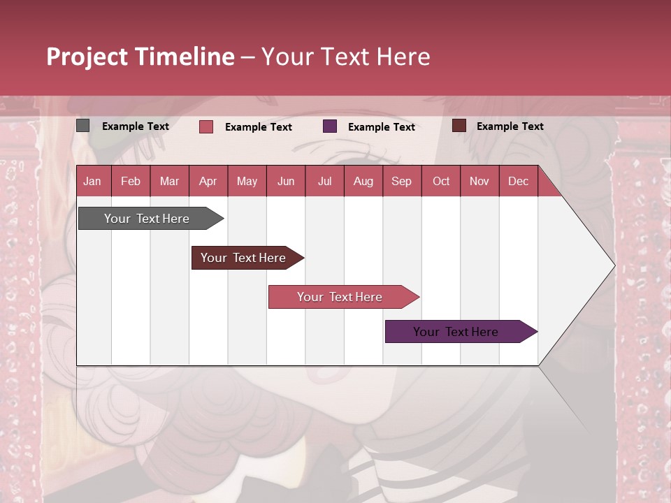 A Picture Of A Girl With Pink Hair And A Hat PowerPoint Template